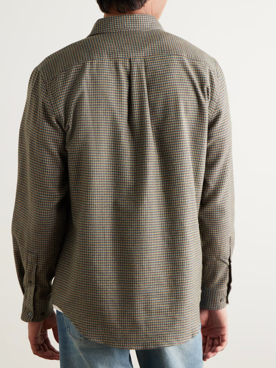 Men's Comfort Cutaway Collar with Houndstooth Print | Rich Giza Cotton Fabric | Business Casual Shirt