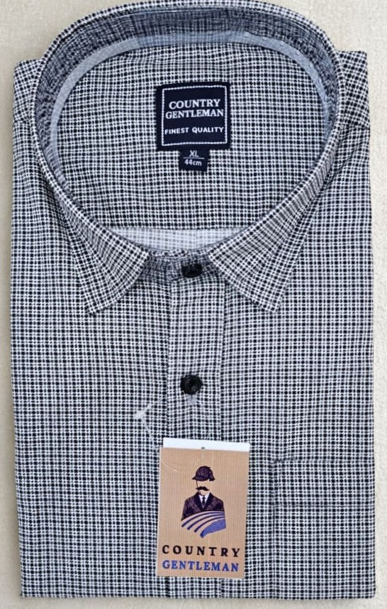 Men's Comfort Cutaway Collar with Houndstooth Print | Rich Giza Cotton Fabric | Business Casual Shirt